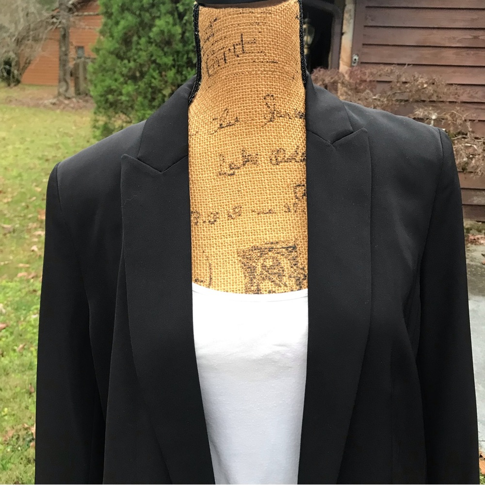 HM long black Jacket size 10